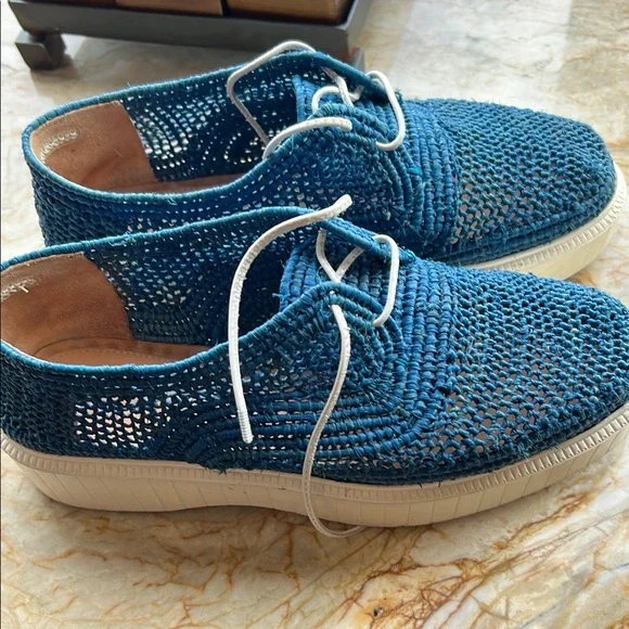Robert Clergerie Blue Woven Sneakers for Casual Comfort - Picture 3 of 6